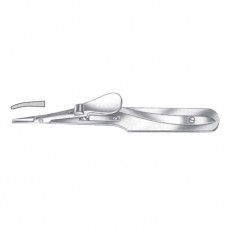 Arruga Micro Needle Holder Curved - With Lock Stainless Steel, 13.5 cm - 5 1/4"